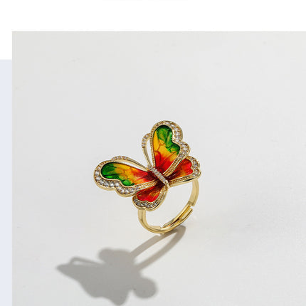 Butterfly Jewelry Set - Freshwater Pearl Necklace, Earrings & Ring