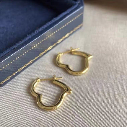 Au750 Yellow Gold "Luxe Loop" Earrings - Lightweight Minimalist Hoops