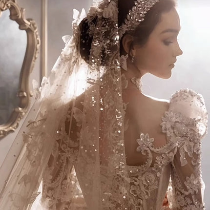 Luxury Heavy Industry European-style Royal Court Princess Large Tail Female