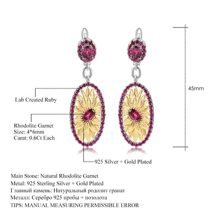 Women's Fashion Silver Inlaid Rose Earrings