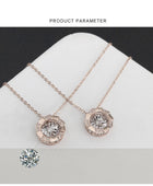 Rose Gold Pulsatile Heart Diamond Pendant Necklace - Luxury Clavicle Chain Jewelry