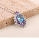 Natural Amethyst Pendant Necklace - 925 Sterling Silver Gemstone Jewelry For Women