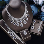 Women's Vintage Wedding Jewelry Set - Necklace & Earrings With Crystal Accents