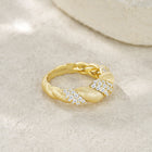 Braided Moissanite Ring - 925 Sterling Silver with Gold Plating