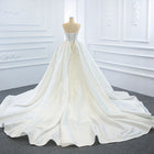 Luxury Strapless Ball Gown Wedding Dress - Sparkling Fishtail Train Bridal Gown
