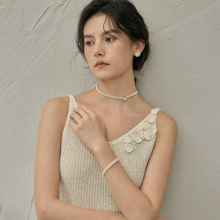 Moon Shadow Camellia Bracelet - Luxury Twin Design, Elegant Spring & Summer Jewelry