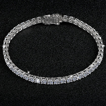 S925 Sterling Silver Moissanite Diamond Bracelet - Elegant Women's Jewelry
