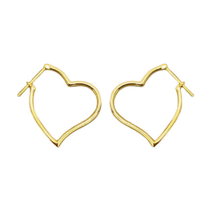 Au750 Yellow Gold "Luxe Loop" Earrings - Lightweight Minimalist Hoops