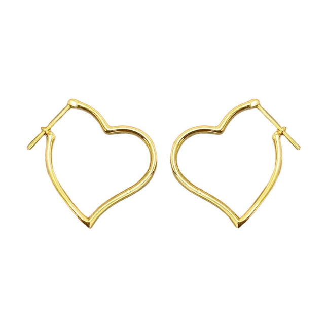 Au750 Yellow Gold "Luxe Loop" Earrings - Lightweight Minimalist Hoops