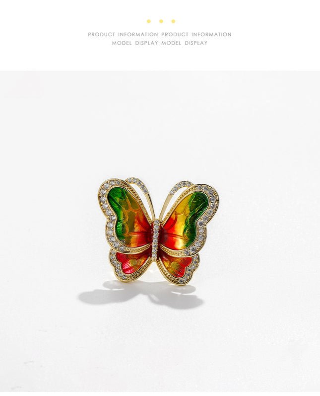 Butterfly Jewelry Set - Freshwater Pearl Necklace, Earrings & Ring