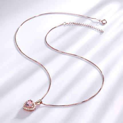 Elegant Heart Jewelry Set - Sparkling Earrings, Ring & Pendant Necklace (3-Piece Set)