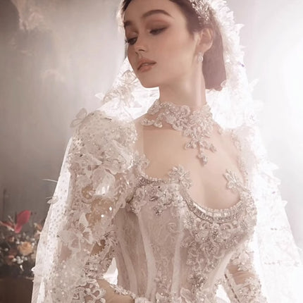 Luxury Heavy Industry European-style Royal Court Princess Large Tail Female