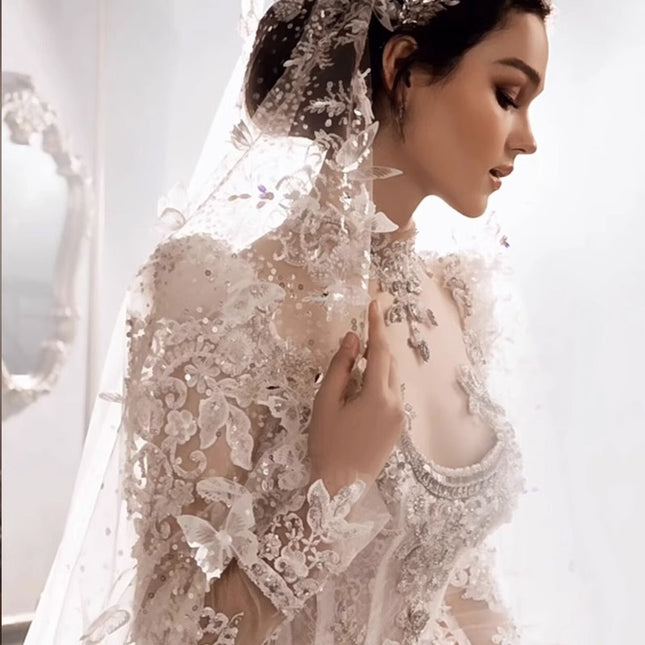 Luxury Heavy Industry European-style Royal Court Princess Large Tail Female