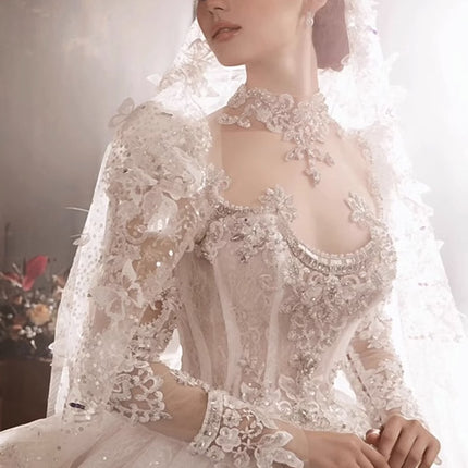 Luxury Heavy Industry European-style Royal Court Princess Large Tail Female