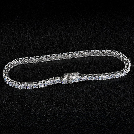 S925 Sterling Silver Moissanite Diamond Bracelet - Elegant Women's Jewelry