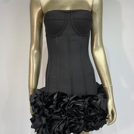 Elegant Strapless Ruched Mini Dress - Sexy Red Evening Party Outfit