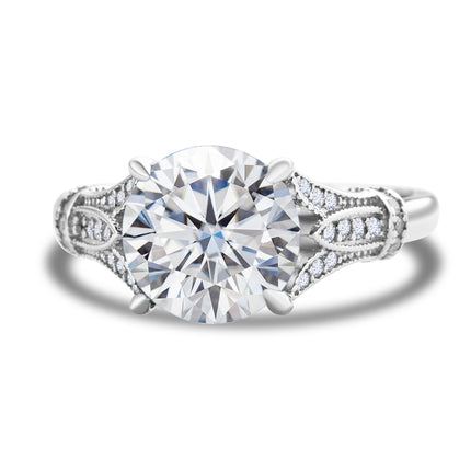 S925 Sterling Silver Moissanite Row Ring - 3 Karat Blue Gemstone Luxury